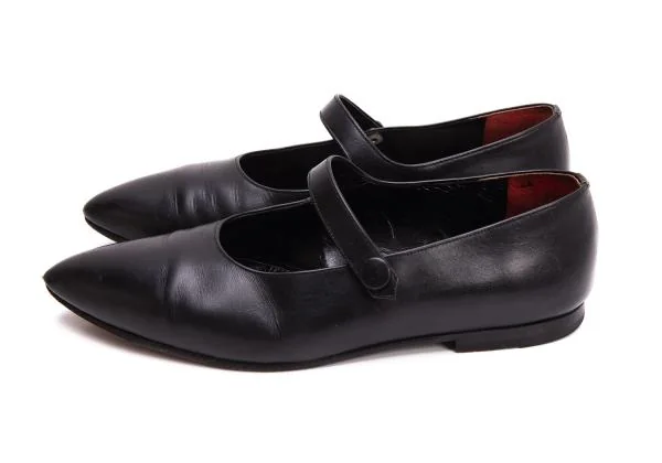 コムデギャルソンCOMME des GARCONS ストラップレザーシューズ 黒23 (K