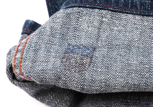 パパスPapas カラーステッチデザインデニム ブルー36 (K-150293)