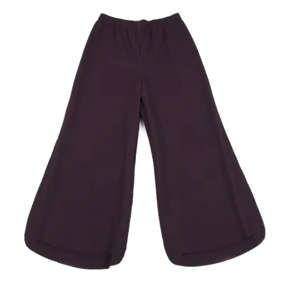 イッセイミヤケ ミーISSEY MIYAKE me ポリプリーツパンツ ターコイズ