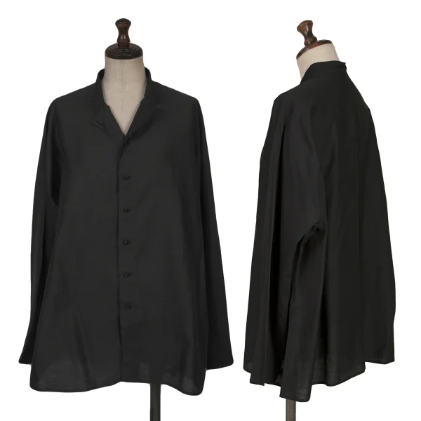 ヨーガンレールJURGEN LEHL シルク混オープンカラーブラウス