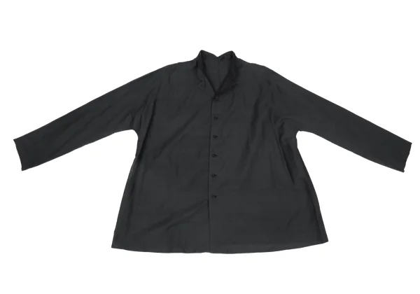 ヨーガンレールJURGEN LEHL シルク混オープンカラーブラウス