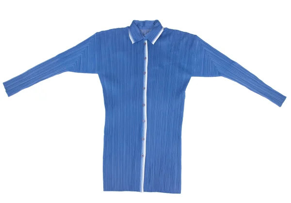 プリーツプリーズPLEATS PLEASE グラデーションプリーツロングブラウス