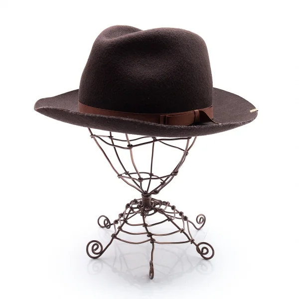 カシラCA4LA ウールフェルトフェドラハット 茶 (K-101974)