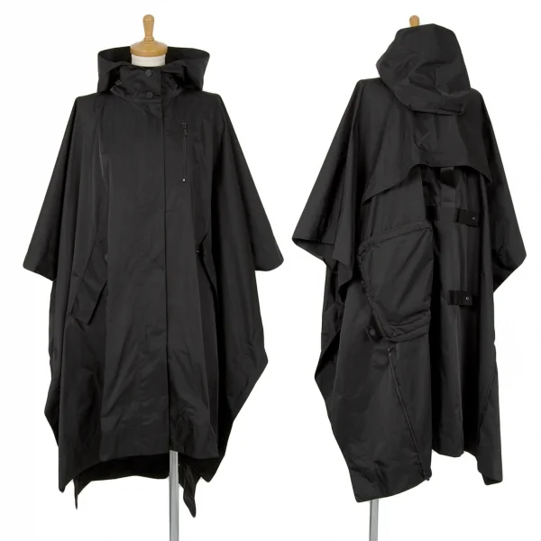 イッセイミヤケISSEY MIYAKE ガーメント型フーテッドポンチョ 黒2 (K