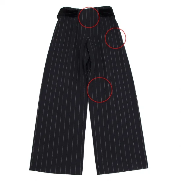 黒タグ ジョルジオ アルマーニGIORGIO ARMANI ベロアベルトストライプ