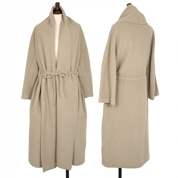 エルメスHERMES マルジェラ期 ウールショールカラーガウンコート