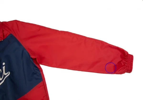 グッチGUCCI ロゴ刺繍ナイロンジャケット 赤紺46 (K-115806)