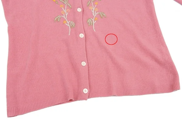 ケイタマルヤマKEITA MARUYAMA コットン花刺繍ニット七分袖