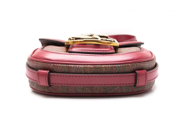 エトロETRO ペガソ ペイズリーショルダーバッグ 赤茶 (K-118429)