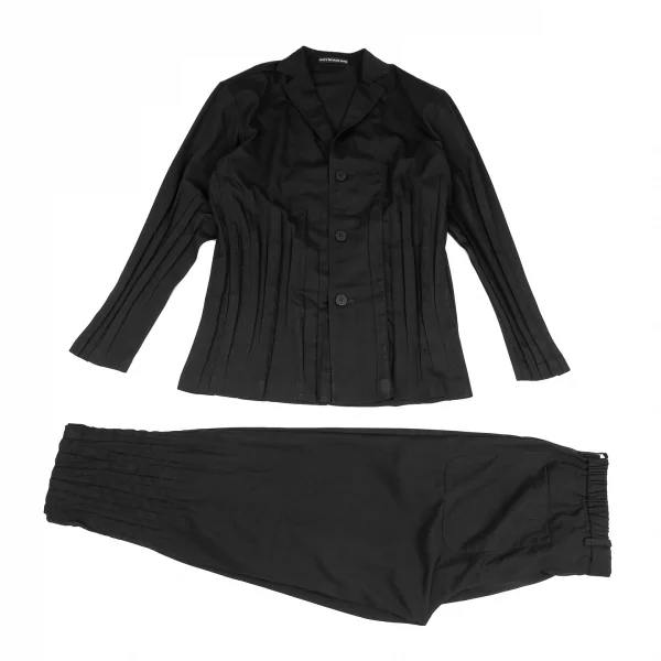 イッセイミヤケ メンISSEY MIYAKE MEN ポリ消しプリーツジャケット 黒4