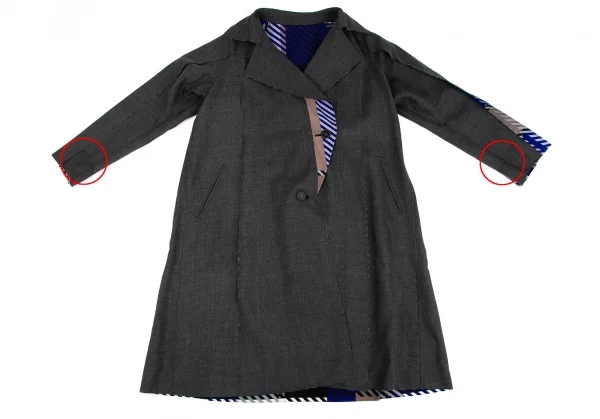 イッセイミヤケISSEY MIYAKE ボンディングリバーシブルプリント切りっ