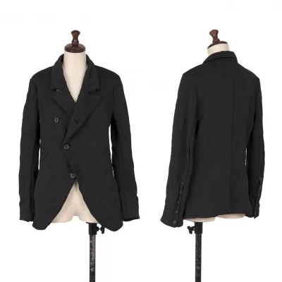 45rpm 45R コットン裾ワンポイント刺繍ブラウス 紺3 (K-145049)