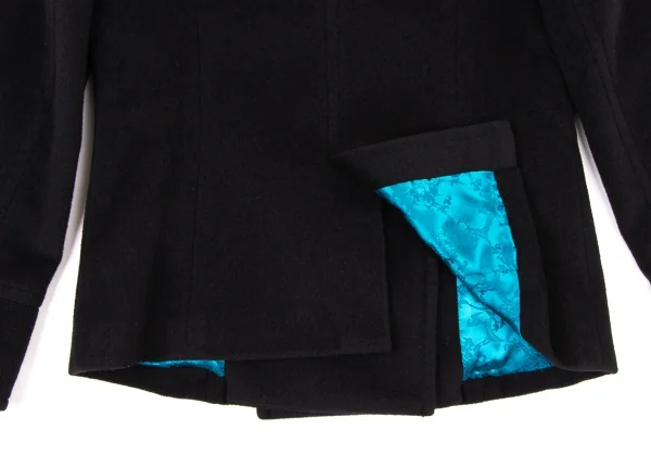 ヴィヴィアンタムVIVIENNE TAM アンゴラウールショート丈Pコート 黒0