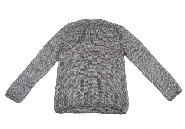 COMME des GARCONS HOMME PLUS Metallic Knit Sweater Silver S (K-134386)