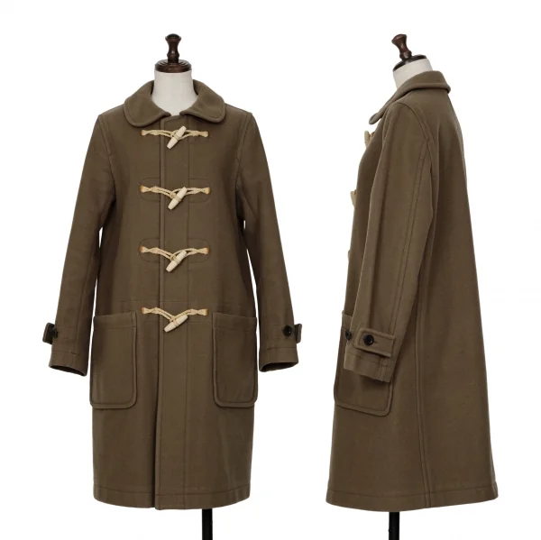マーガレットハウエルMHL ウールラウンドカラーダッフルコート モカ1