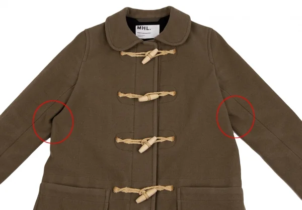 マーガレットハウエルMHL ウールラウンドカラーダッフルコート モカ1