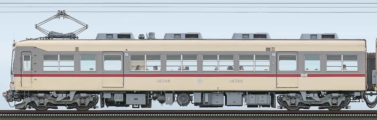 富山地鉄14760形モハ14766の側面写真｜RailFile.jp｜鉄道車両サイド