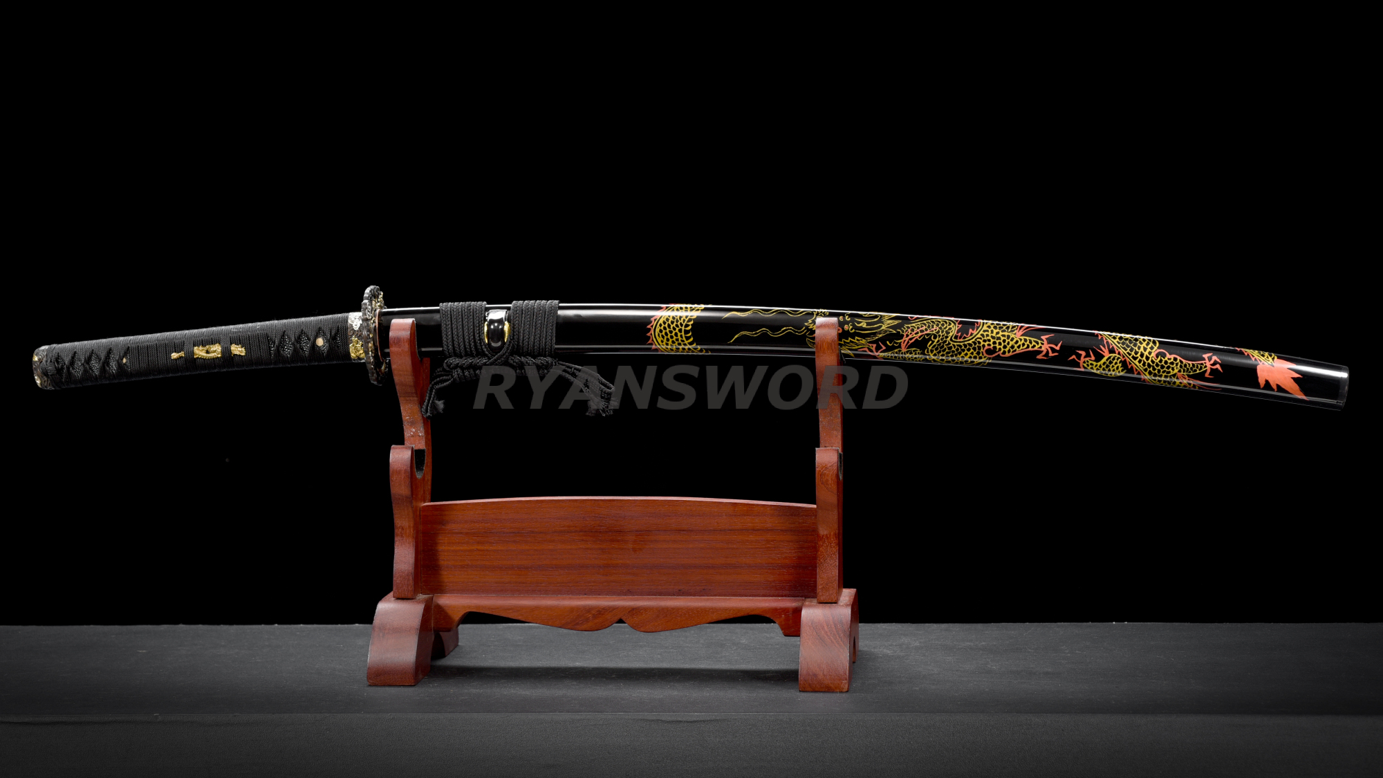 Katana Dragon Sword Honsanmai Clay Tempered Hand-Drawn Saya