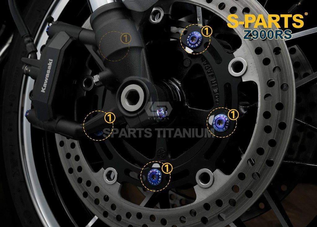 Webike | S-PARTS エスパーツ フロントディスク用チタンボルトセット