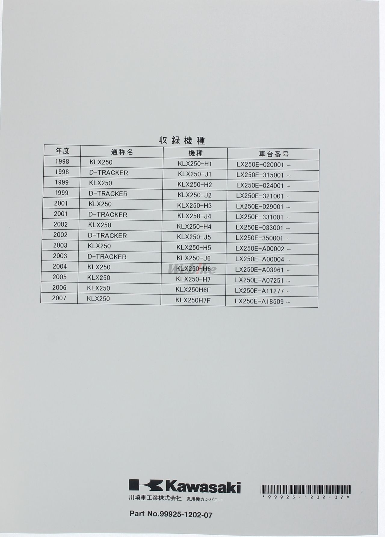 Webike | KAWASAKI カワサキ サービスマニュアル (基本版) 【和文】 D