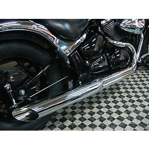 極太スラッシュカット2IN1マフラー90Φ - KENTEC(ケンテック) | バイク