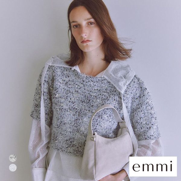 エミ emmi オフショルラメニットトップス emmi | SHIROHATO(白鳩)