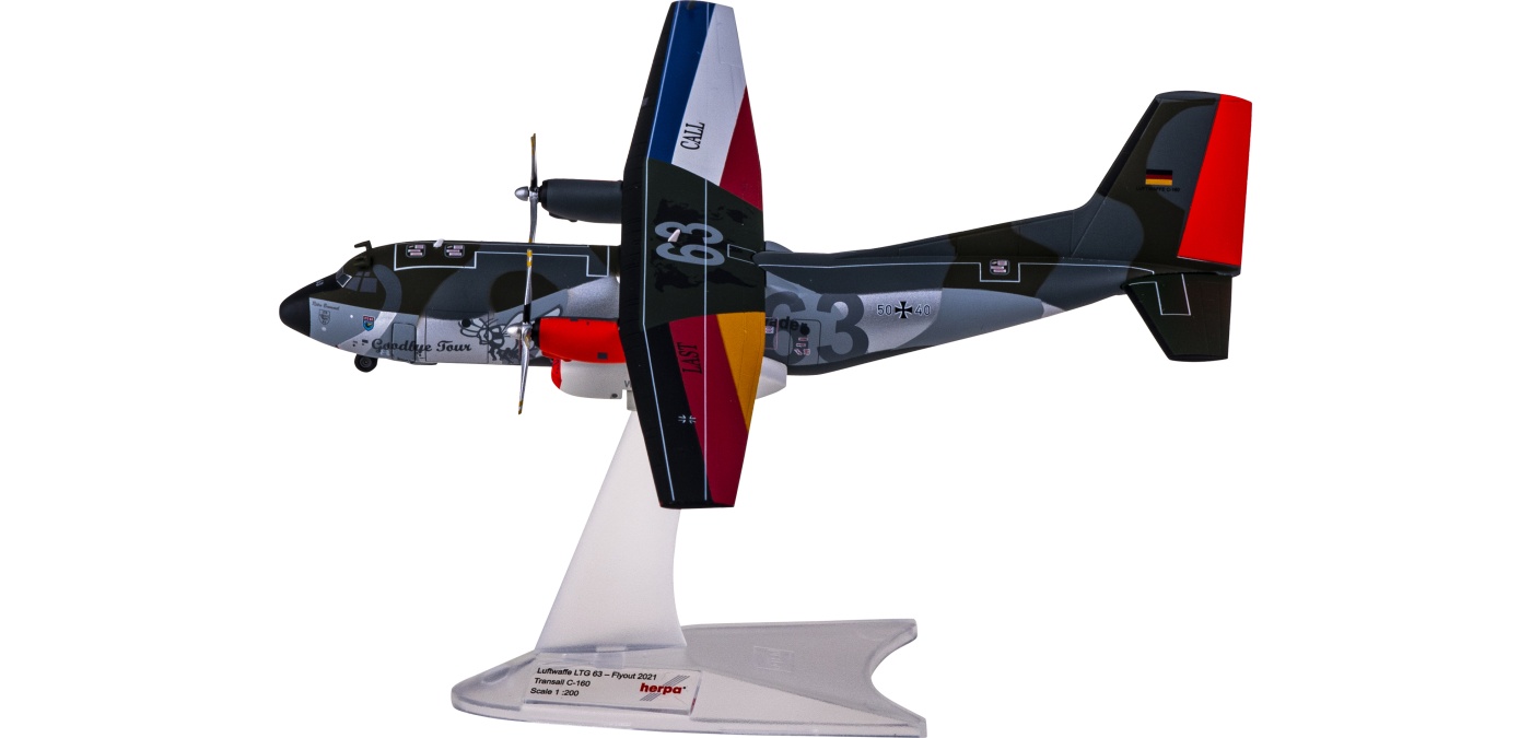 571562 Luftwaffe 德国联邦国防军空军Transall C-160 50+40 Herpa 1