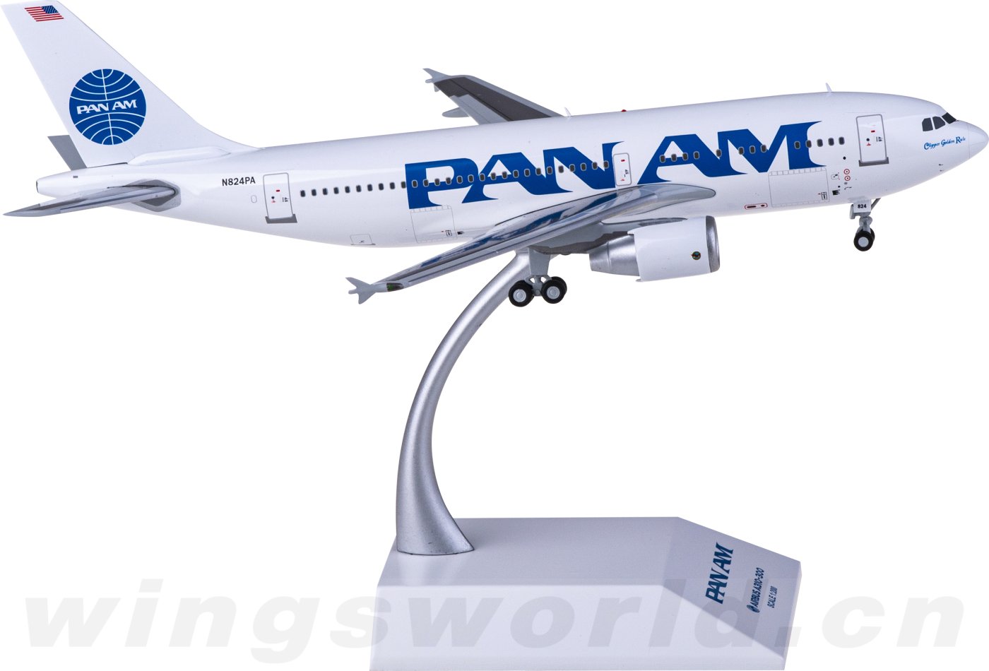 XX2291 Pan Am 泛美航空Airbus A310-300 N824PA JC Wings 1:200 -飞机