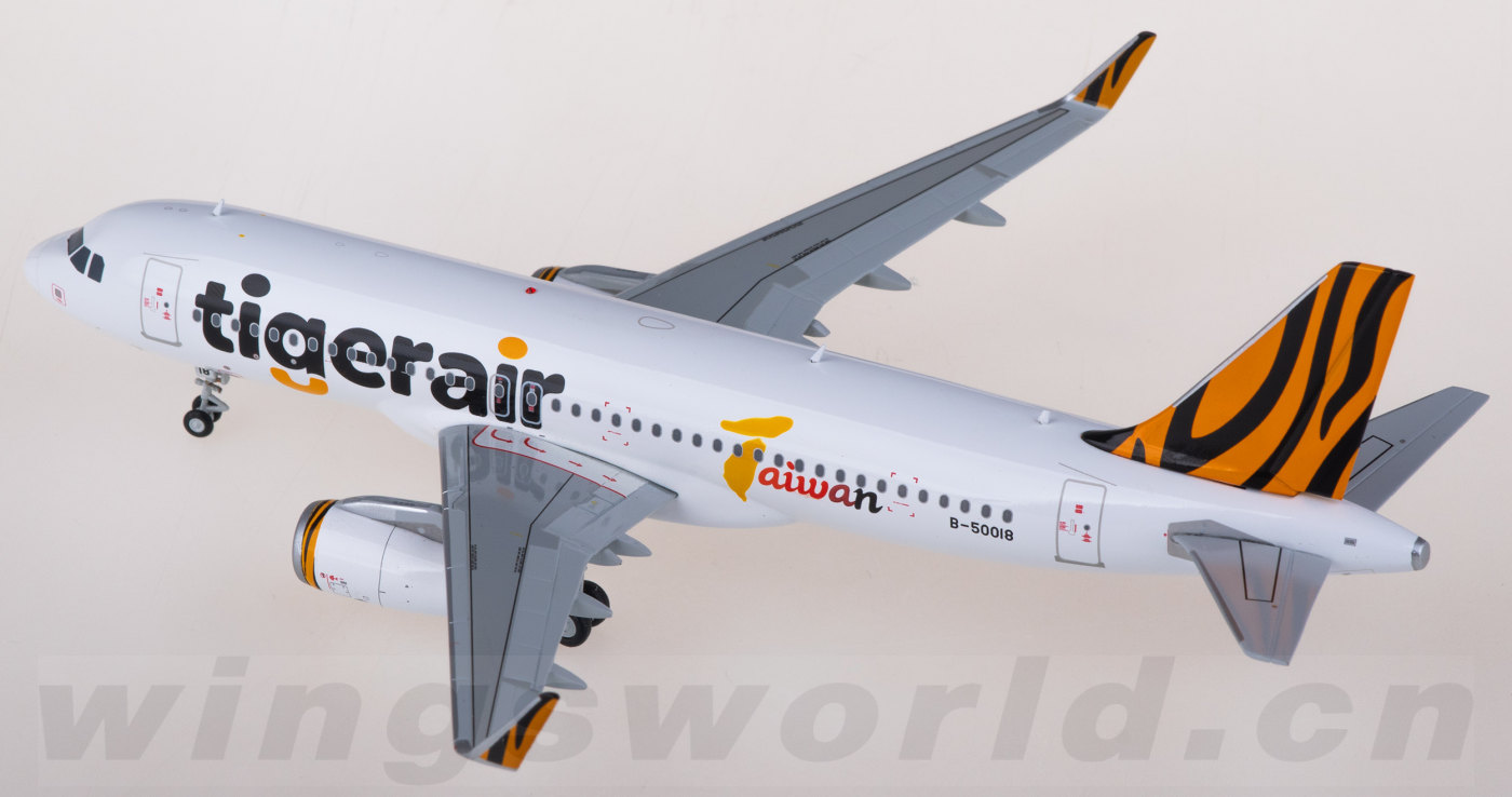 XX20275 Tigerair 欣丰虎航Airbus A320 B-50018 JC Wings 1:200 -飞机