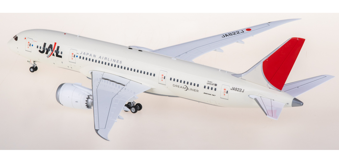 L2028 Japan Airlines 日本航空Boeing 787-8 JA822J SQ Wings 1:200