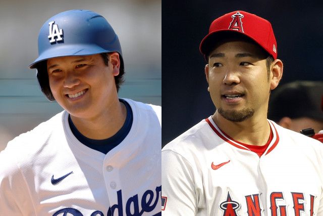 ゲラゲラ笑ってる」大谷翔平と菊池雄星が試合前に談笑、記念撮影を前に