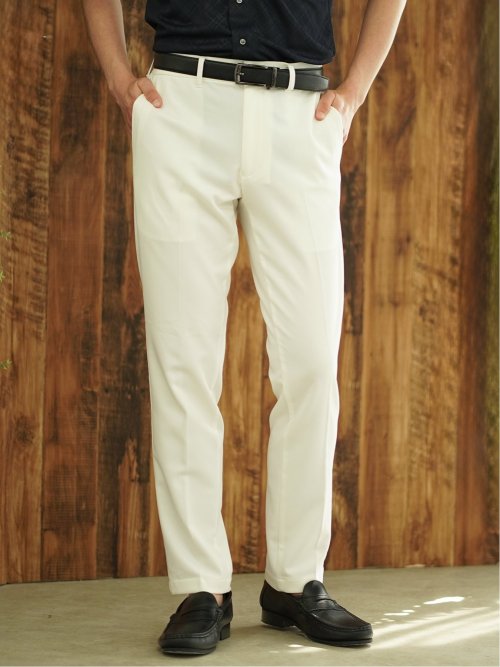 クロスストレッチ+クール トラウザーパンツ(XS 01白): パンツ | TAKA-Q