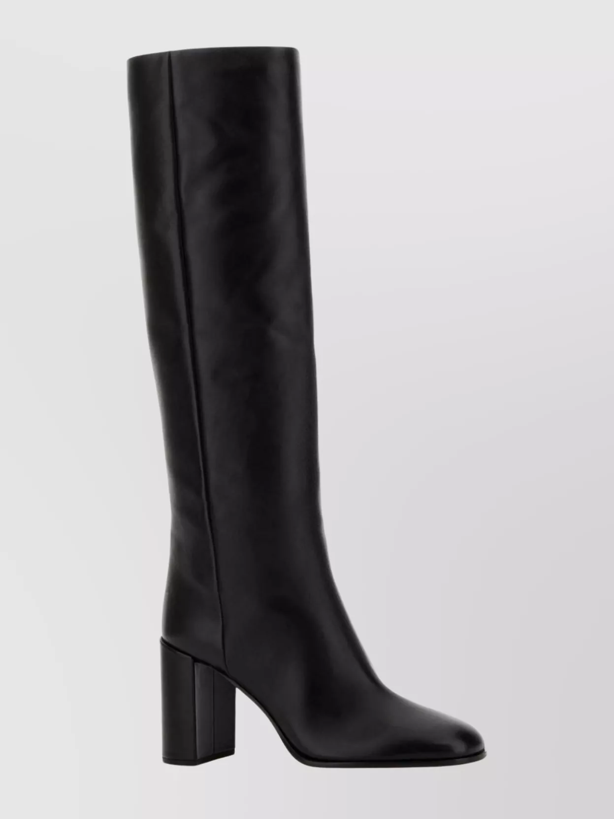 Prada Leather block heel mid-calf boots square toe | The Fashion