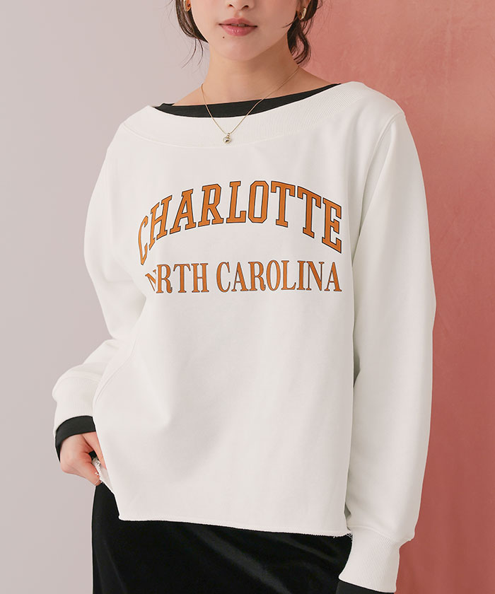 オフショルダースウェットプルオーバー | titivate