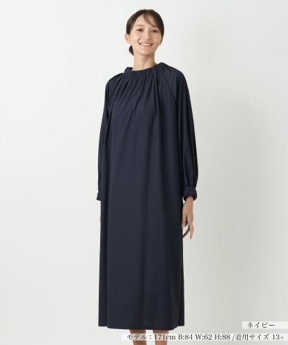 店舗人気】【ウォッシャブル】無地ワンピース【Leilian WHITE LABEL