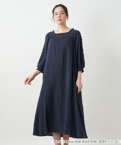 店舗人気】【ウォッシャブル】無地ワンピース【Leilian WHITE LABEL