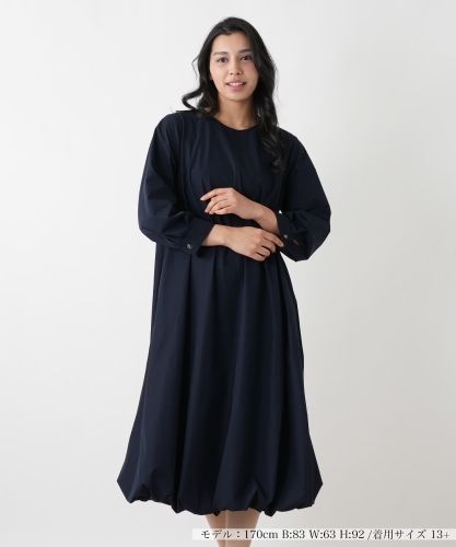 プリーツフレアワンピース【Leilian WHITE LABEL】|レリアン プラス