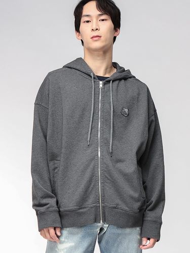 AMI PARIS (アミパリス) ワンポイントロゴ フルジップ パーカー Ami de