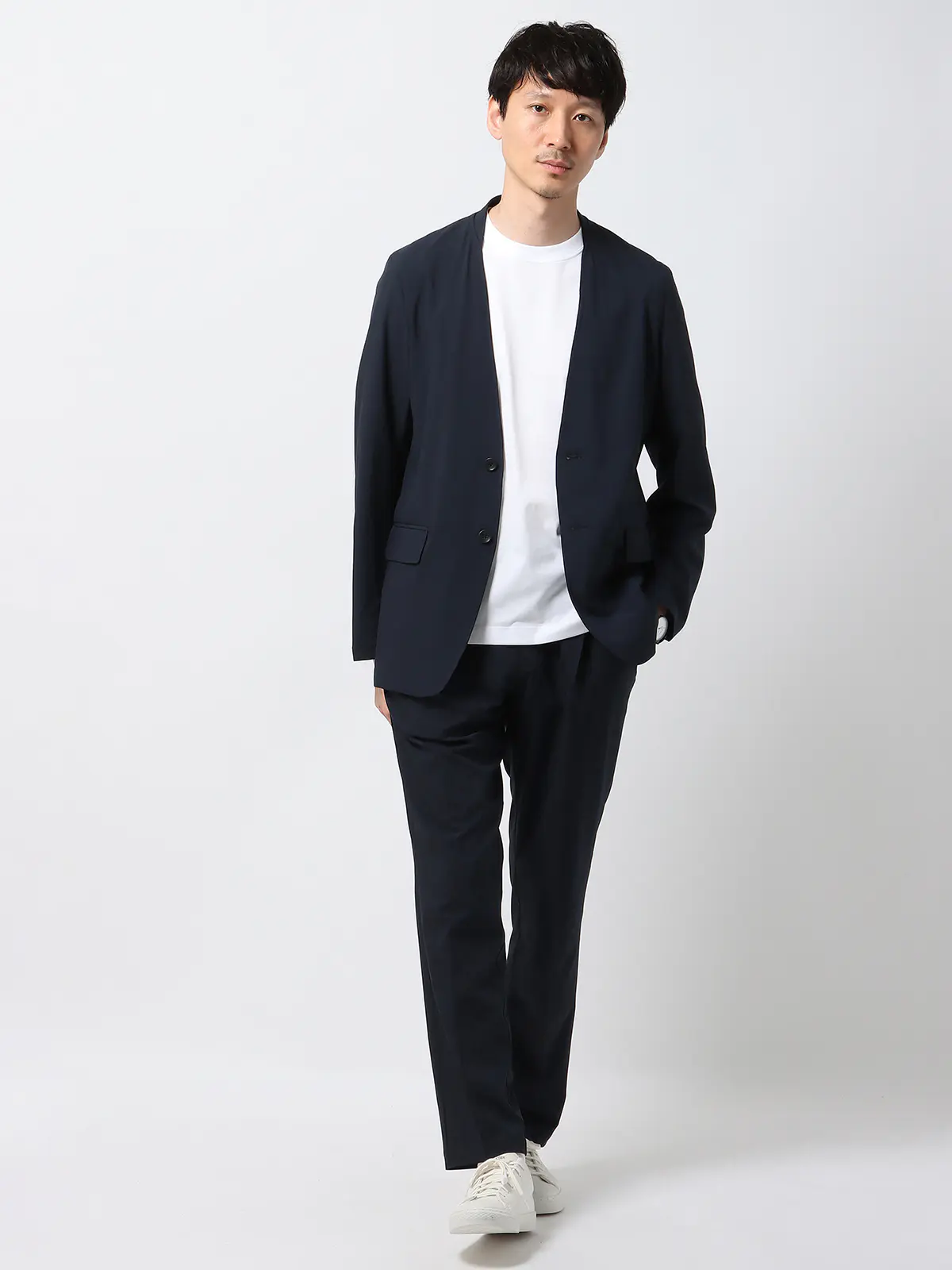 WEB限定／PERFORMANCE SUIT／ノーカラージャケット＆パンツ＆Tシャツ