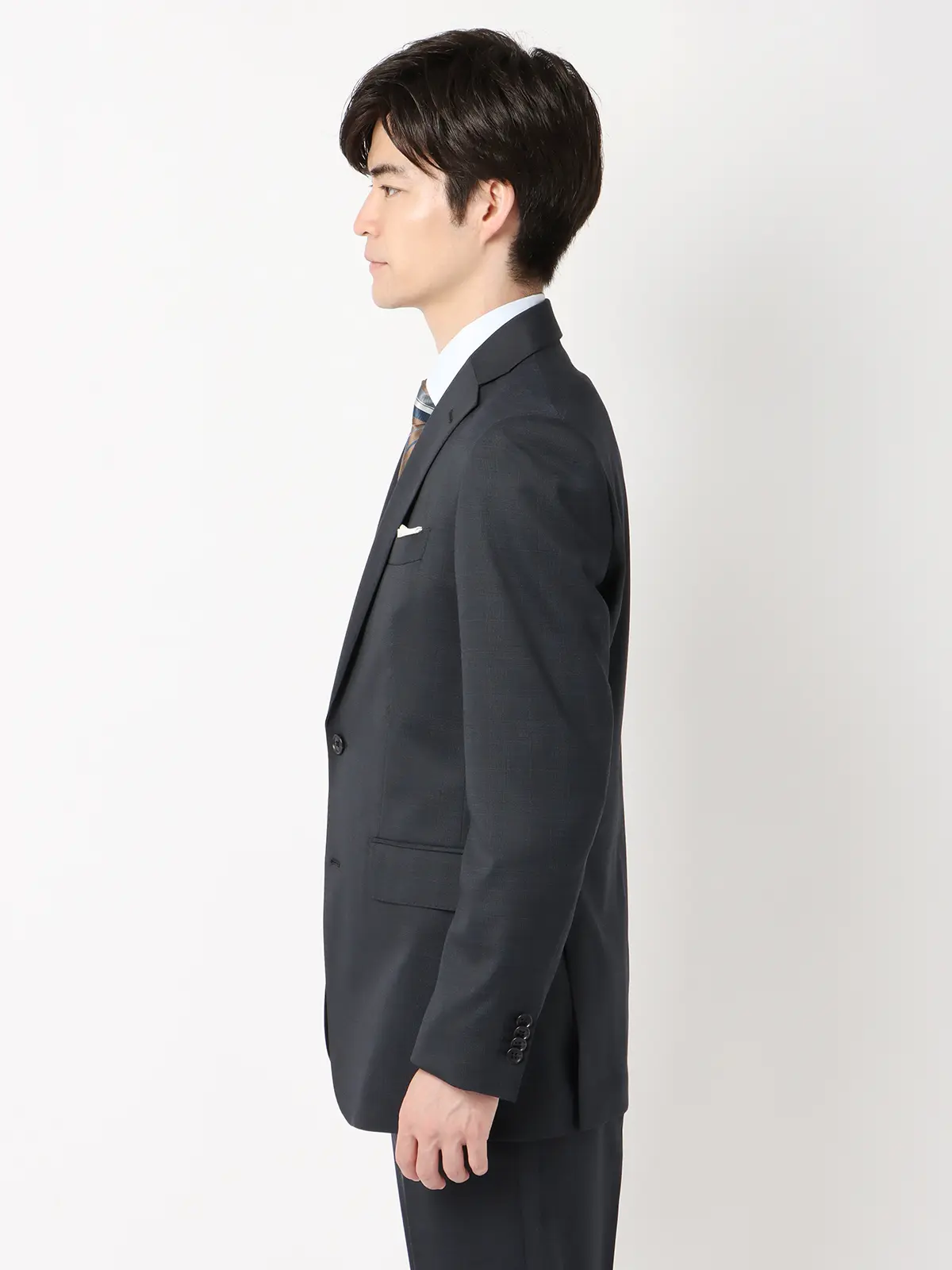 WEB限定／スーツ／ツーパンツ／2つボタン／グレンチェック／CH22