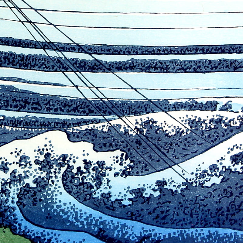 藍摺の最高傑作の浮世絵「甲州石班澤」葛飾北斎 富嶽三十六景｜浮世絵工房