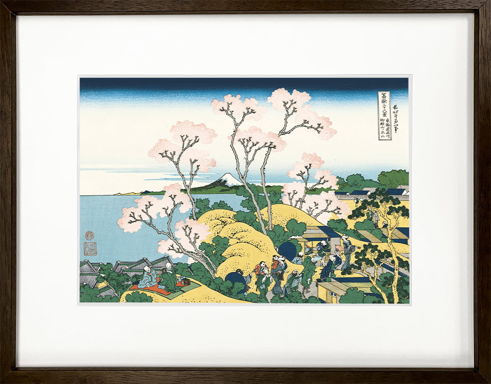 葛飾北斎「富嶽三十六景 東海道品川御殿山ノ不二」浮世絵木版画