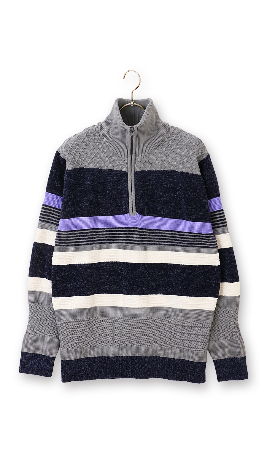 モールコンビハーフジップセーター (644111-23) | REGAL | 紳士服