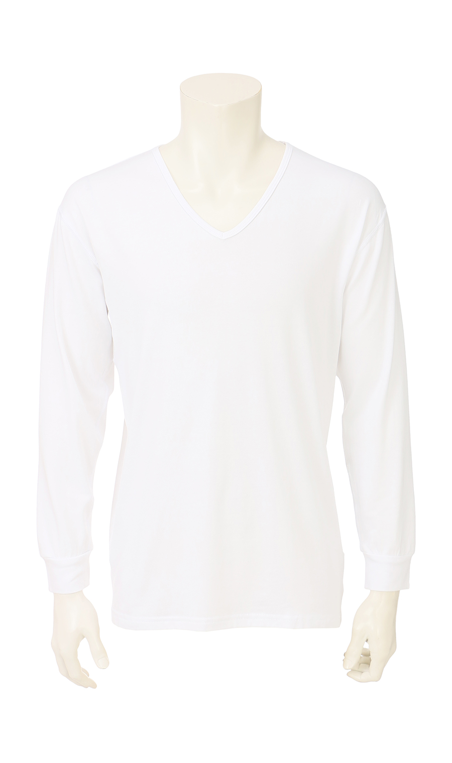 □長袖VネックTシャツ【MEGAHOT+】 (MHVL-W-10-10) | - | 紳士服