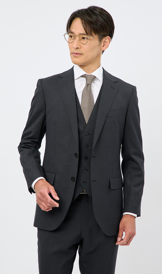 プレミアムスタイリッシュスーツ【スリーピース】【Super100's