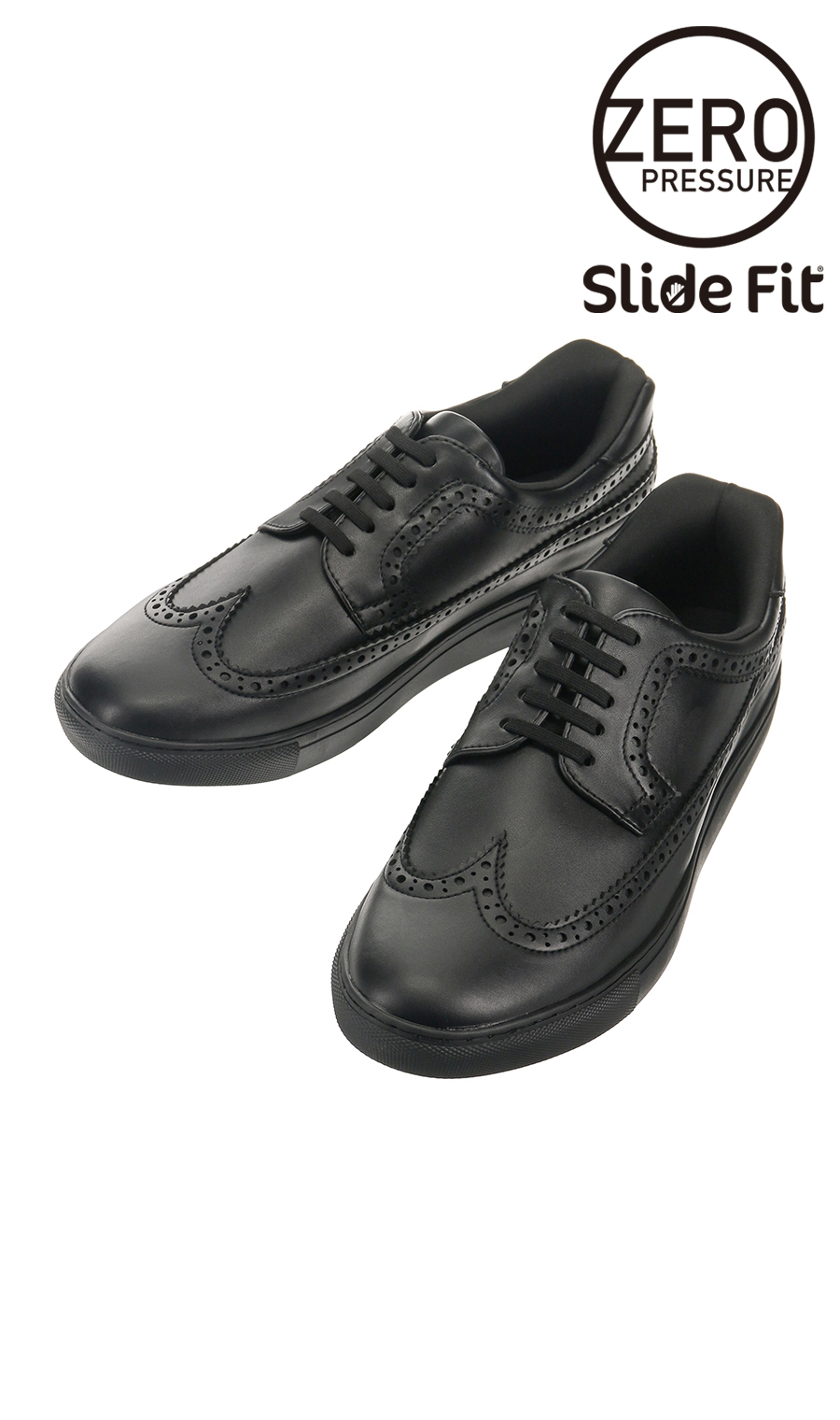 □ゼロプレッシャードレススニーカー【ウイングチップ】【Slide Fit