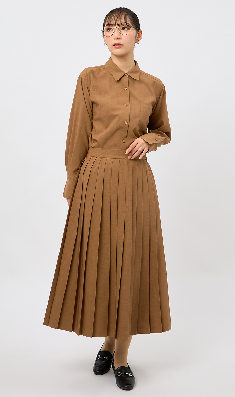 プリーツスカート【セットアップ着用可】 (ASP5590-D) | ANCHOR WOMAN