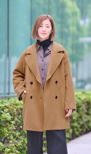 ウールショートコート《ダブル》 (SWC23101-71) | ANCHOR WOMAN