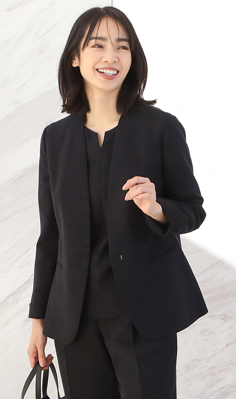 フロントホックVカラージャケット《セットアップ着用可》 (AJ245020-C