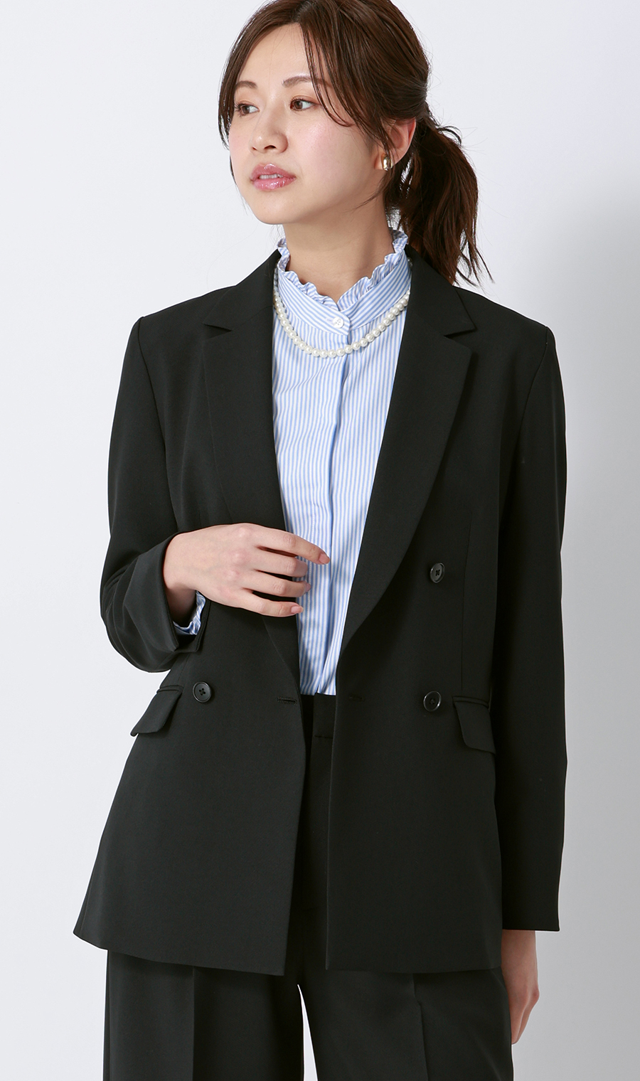 4ボタンダブルジャケット【セットアップ着用可】 (AJW6532-A) | ANCHOR